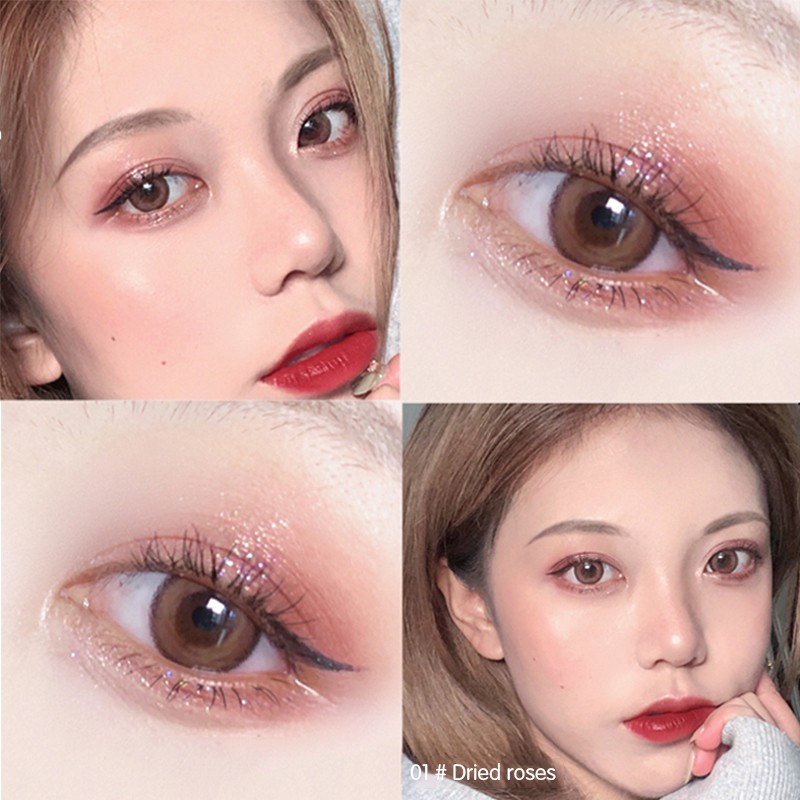 [Hàng mới về] Bảng phấn mắt 9 màu lì/nhũ lấp lánh kháng nước nhỏ gọn | BigBuy360 - bigbuy360.vn