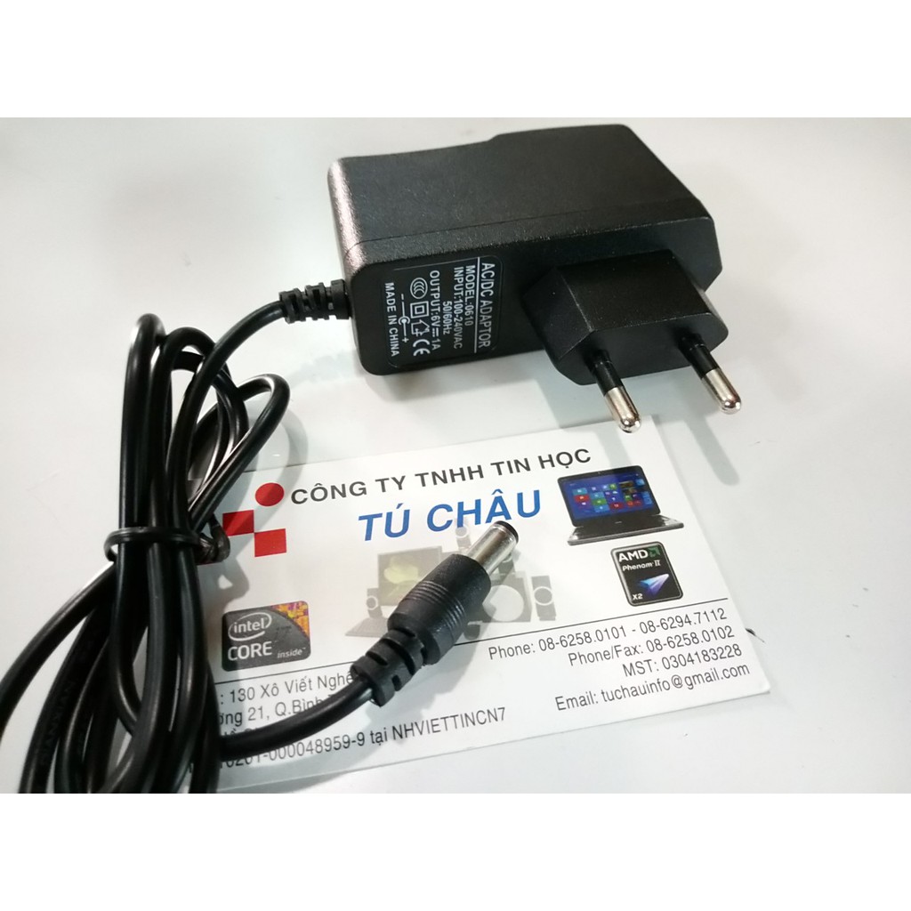 Adapter AC - DC  6 V - 1 A, Đầu Lớn - Chuẩn 5.0 mm