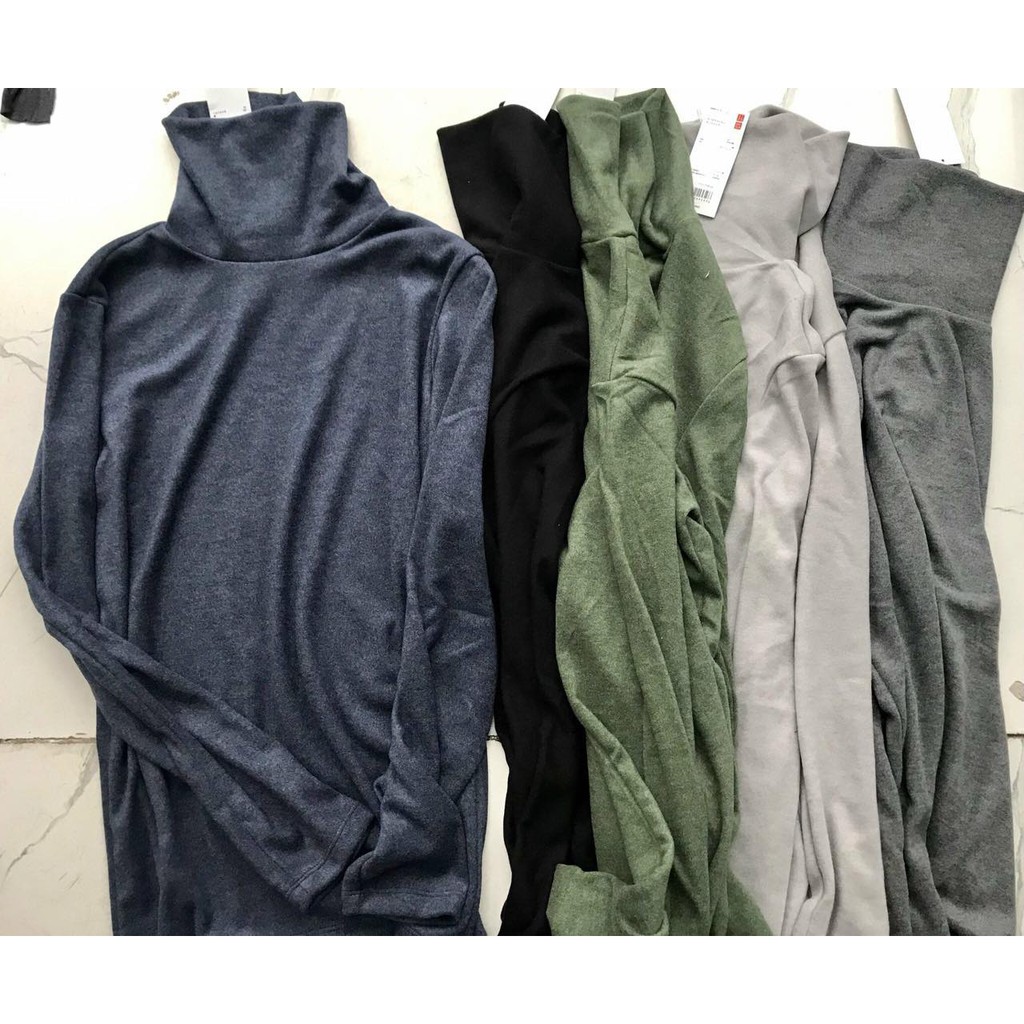 ACL20 Áo cổ lọ giữ nhiệt nam Uni chất nỉ băng lông dày dặn ấm áp | BigBuy360 - bigbuy360.vn