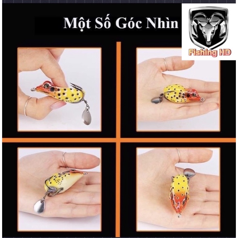 mồi nhái giả câu lure cá lóc - mồi nhái giả super frog đồ câu FISHING_HD