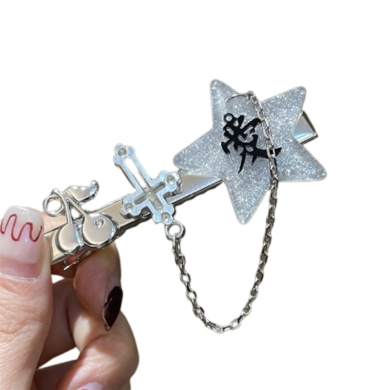 Flgo Kẹp Tóc Hình Bướm / Ngôi Sao / Hình Mỏ Vịt Cho Nữ Y2k