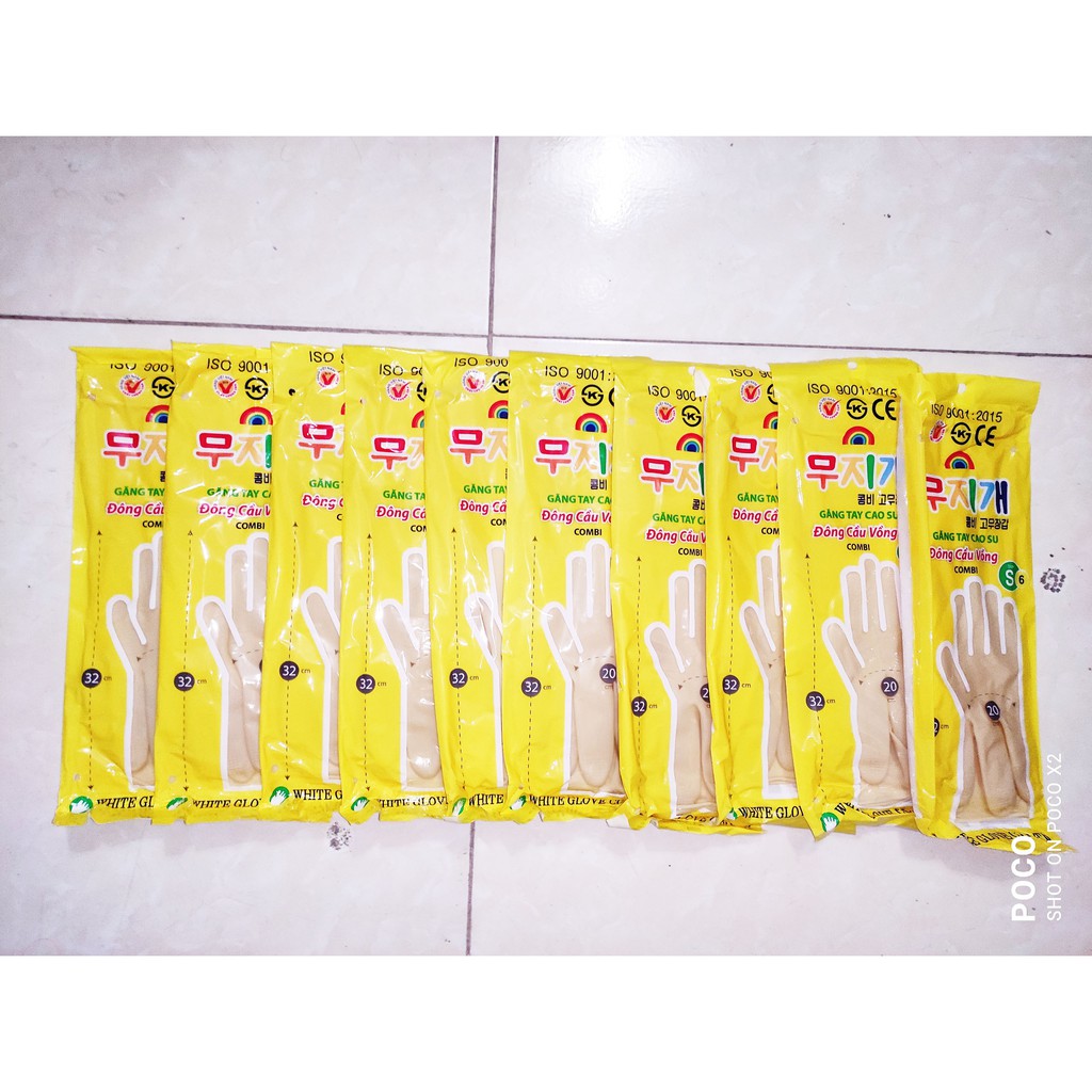 Găng tay cao su Đông Cầu Vồng dài 32cm size M,S