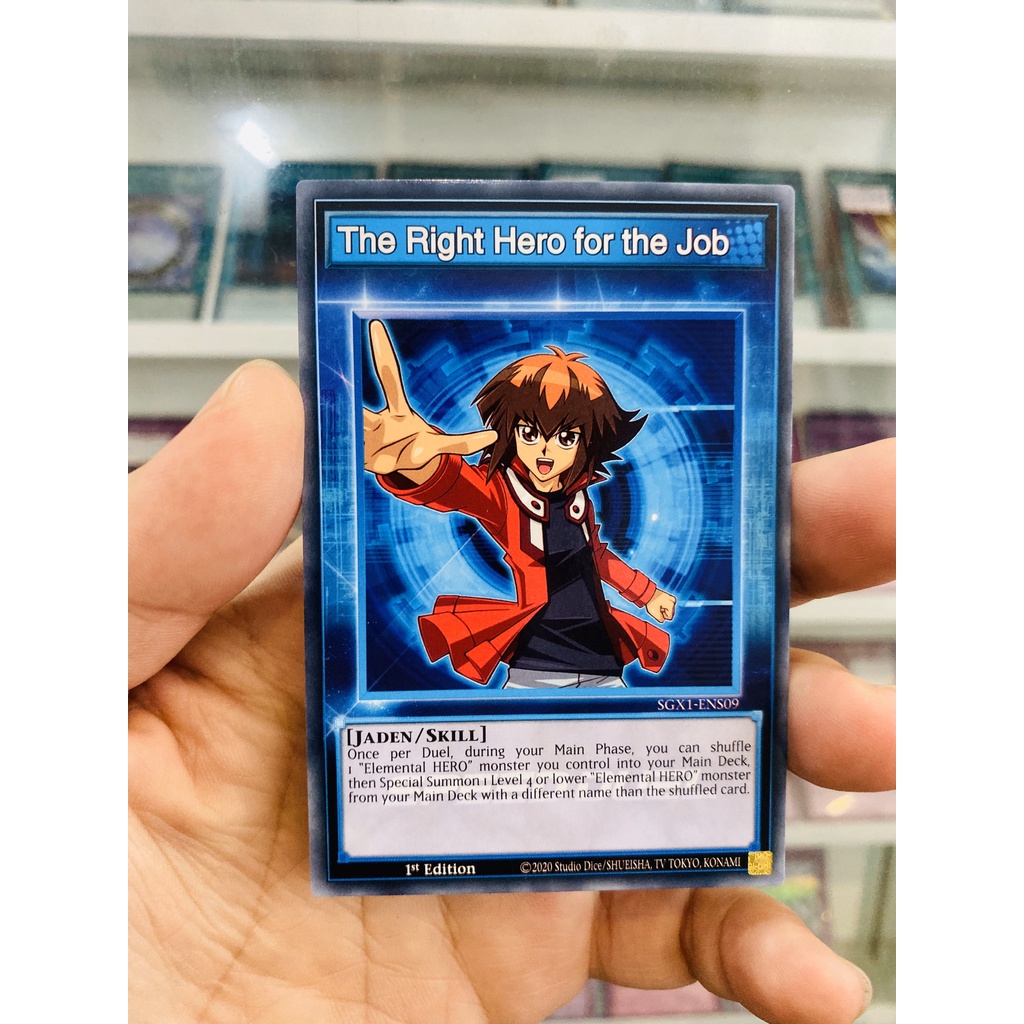 Thẻ Bài YugiOh! Mã SGX1-ENS09 - The Right Hero for the Job  - Common - 1st Edition