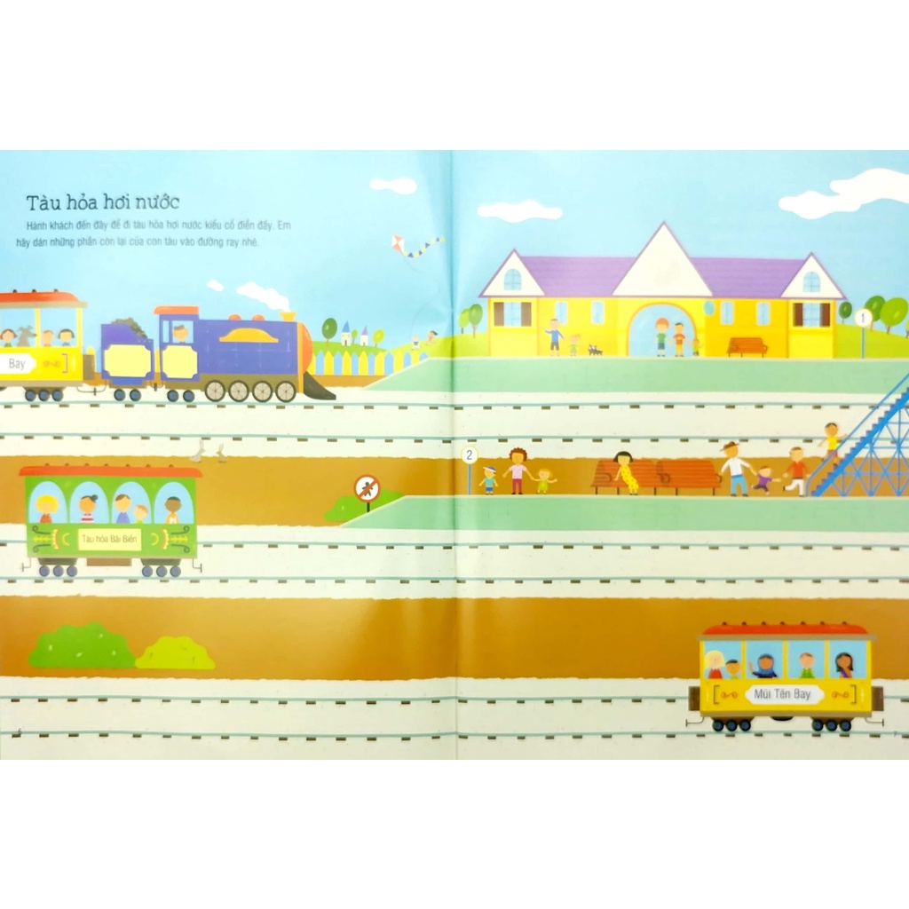 Sách Dán Hình Đầu Đời Cho Bé - Tàu Hỏa - First Sticker Book Train