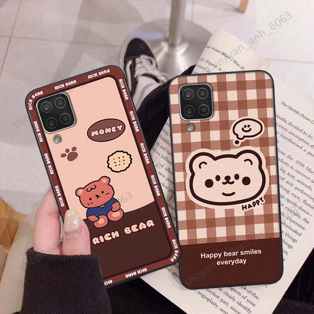 Ốp lưng Samsung A20 / A30 in hình hoa, gấu rich bear nghệ thuật, thời trang