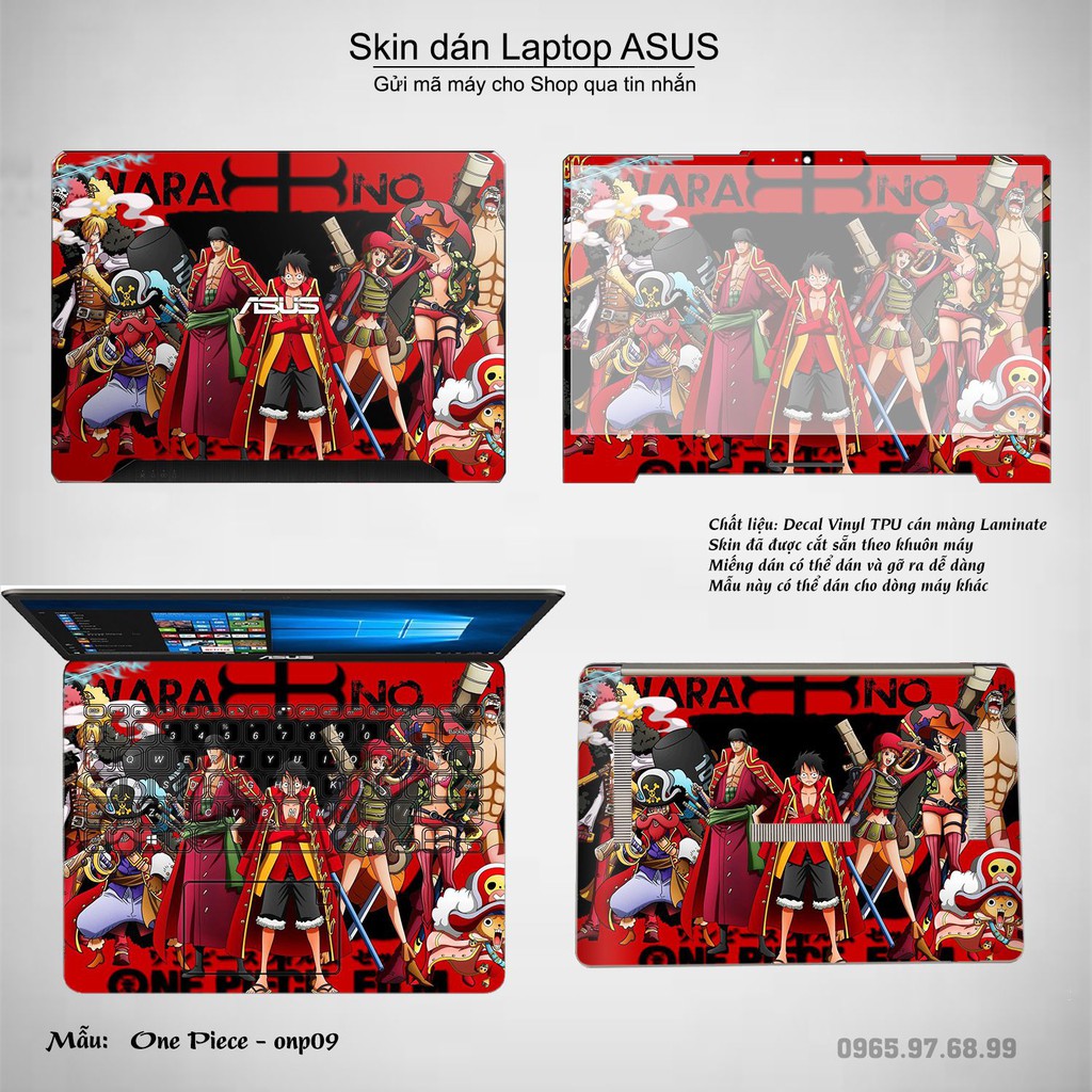 Skin dán Laptop Asus in hình One Piece nhiều mẫu 8 (inbox mã máy cho Shop)