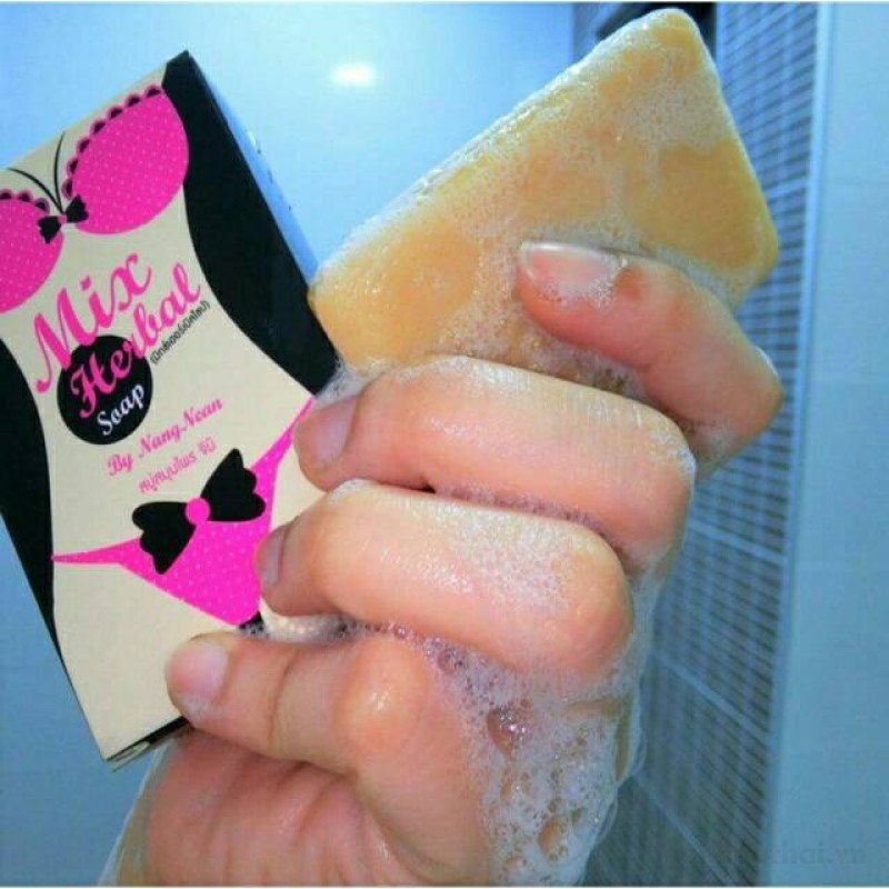 Soap 50g xà phòng tắm nở ņgực khử mùi se khít Mix Herbal Soap Thái Lan