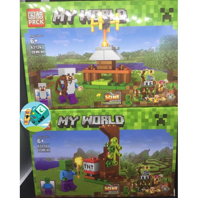 Lego Minecraft lắp ráp, đồ chơi mô hình lắp ghép lego, đồ chơi mô hình lego