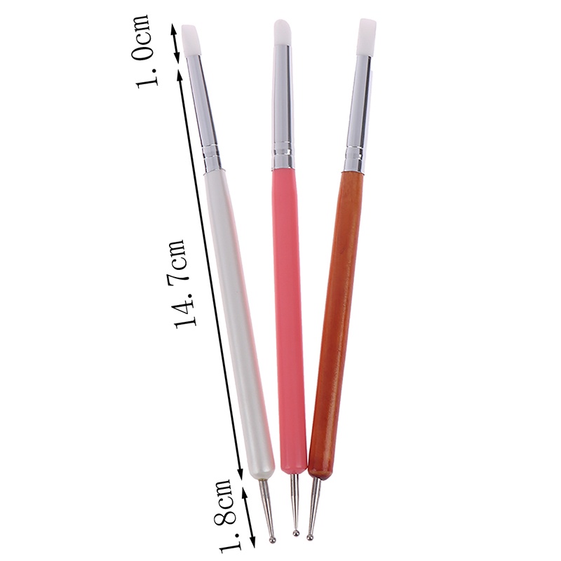 Bộ 5 Dụng Cụ Điêu Khắc Đất Sét Bằng Thép Không Gỉ Và Silicon Đặc Biệt