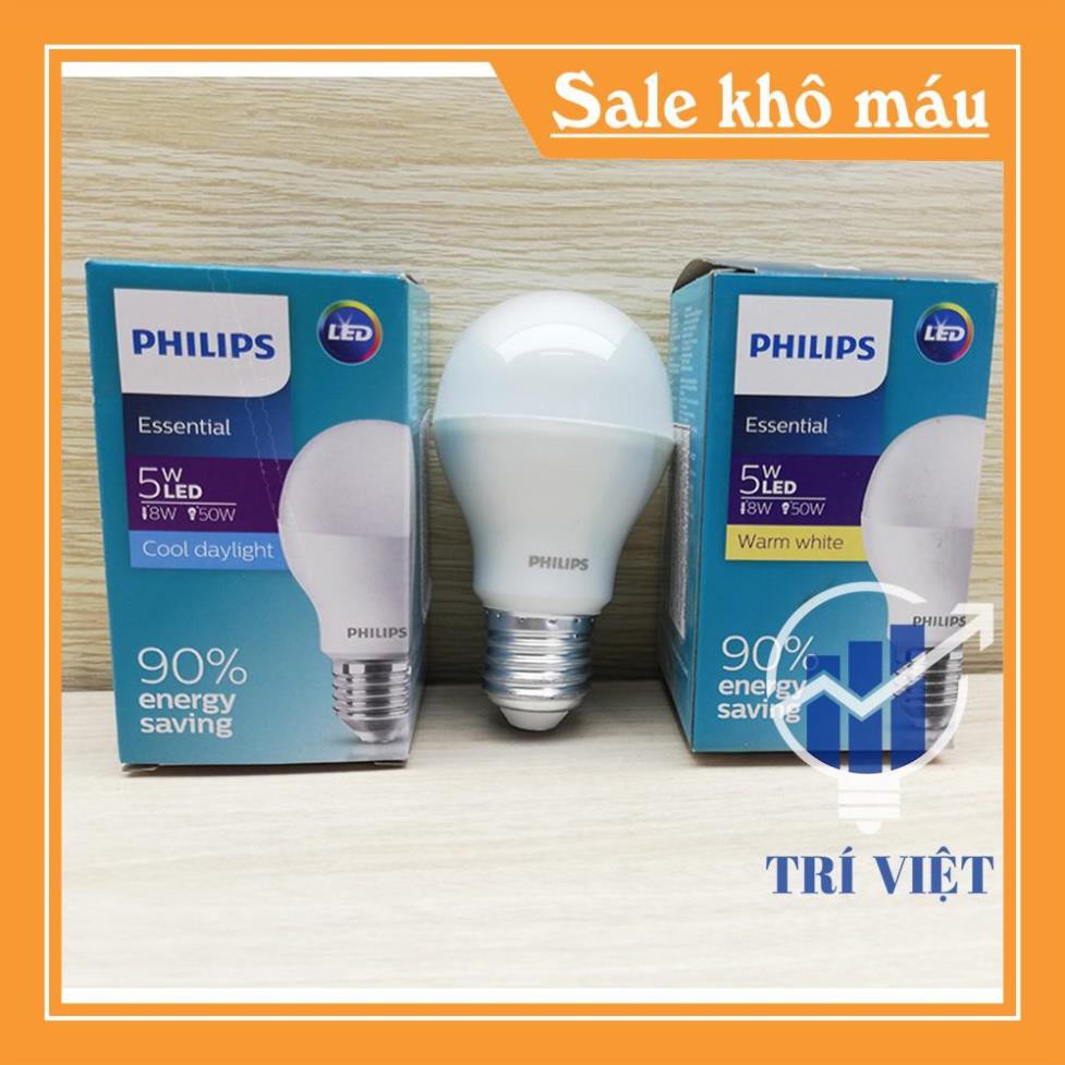 Bóng Đèn Led bulb Philips 3W - 5W - 9W Đuôi E27 3000K / 6500K hàng chính hãng