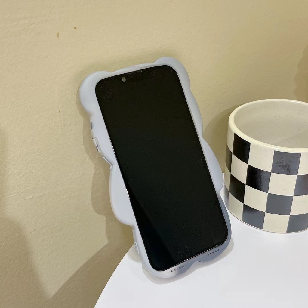 Ốp Điện Thoại Mềm In Hình Gấu 3d Cho Iphone 13 pro max 12 pro max 11 pro max xs max xr x