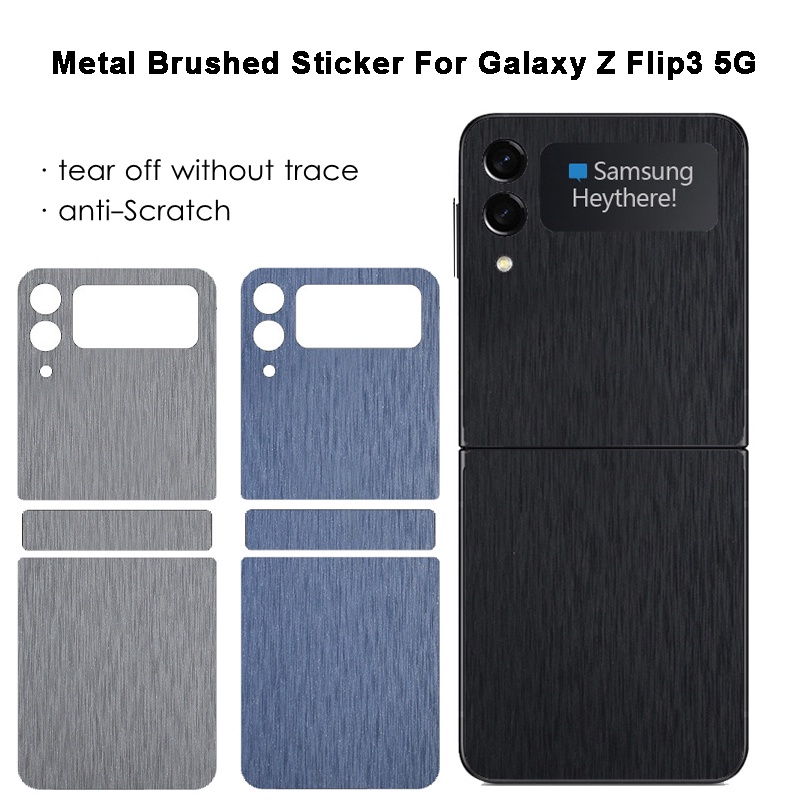 Ốp Điện Thoại Mặt Nhám Viền Kim Loại Kèm Miếng Dán Bảo Vệ Cho SAMSUNG Z Flip3 5G Z Flip 3 5G