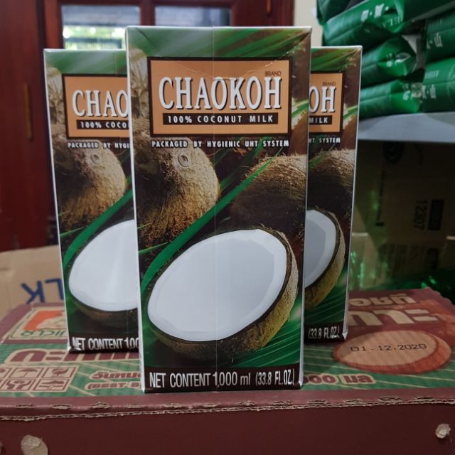 Nước Cốt Dừa Thái lan Chaokoh HỘP 1000ml (BAO BI MỚI)