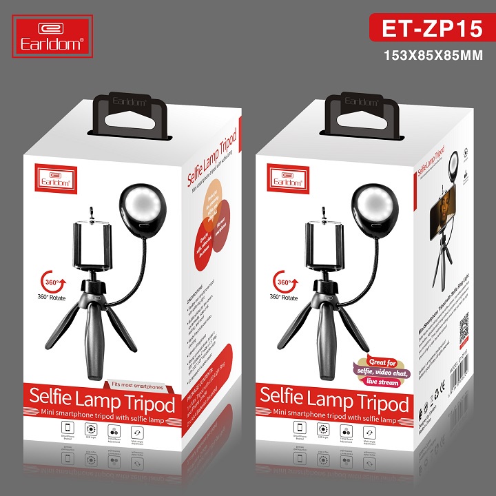 [Mã BMBAU50 giảm 10% đơn 99k] Tripod Kèm Đèn Hỗ Trợ Selfie Earldom ZP-15