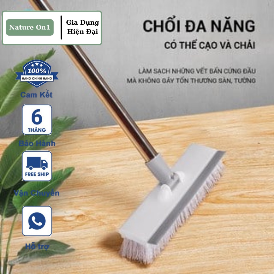 Chổi Lau Sàn, Cây Lau Sàn Gạt Nước Quét Nền Gạch 2 Đầu Tiện Lợi, Dễ Điều Chỉnh Chiều Dài LOCK &amp; COCK (Có Bảo Hành)