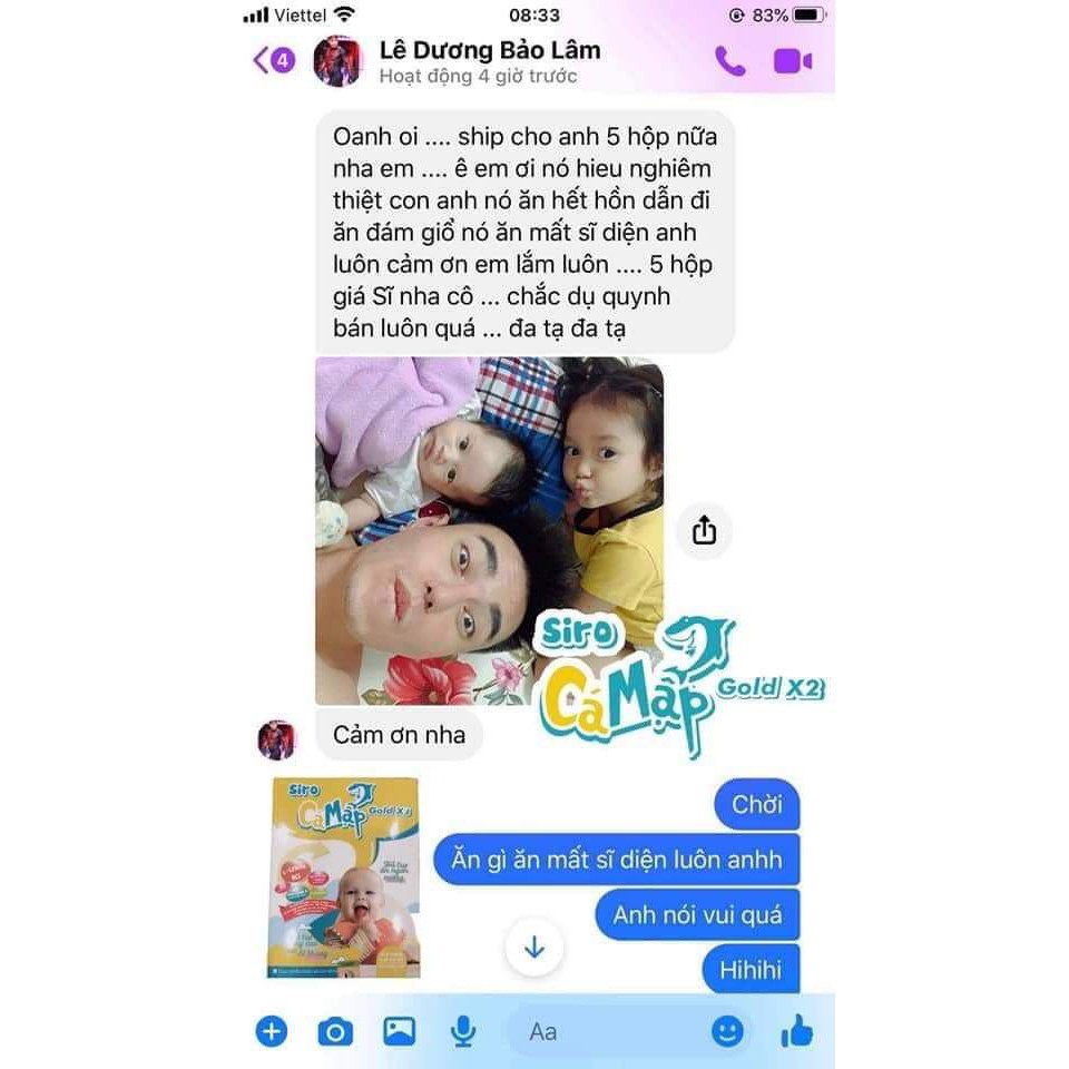 [CHÍNH HÃNG] Siro Cá Mập Gold x2, Phiên Bản Cải Tiến Siro Baby Shark, Siro Ăn Ngon Bé Ăn Ngon Ngủ Tốt