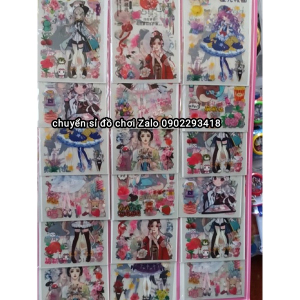 Sticker Hình Dán Nổi 4D Loại To Cho Bé Hoạ Tiết Bắt Mắt