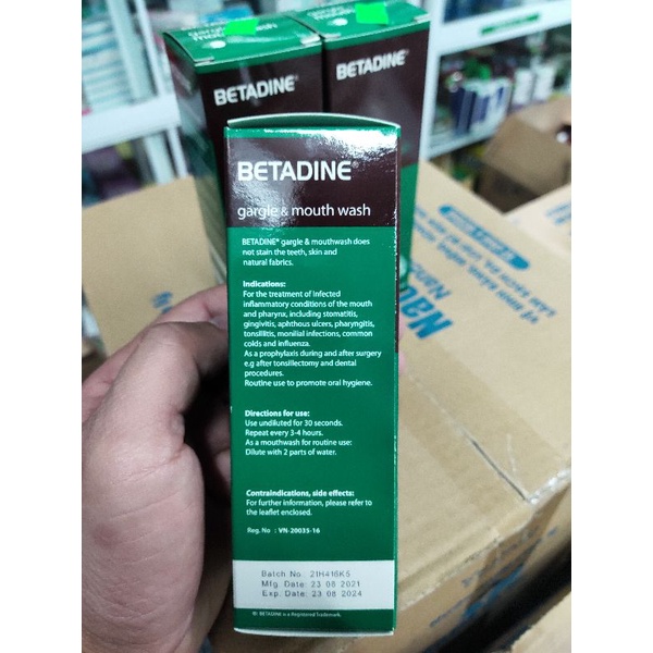Betadine súc miệng họng 125 ml