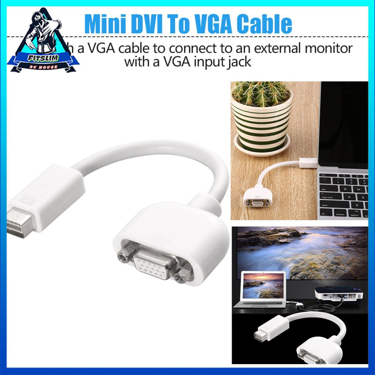 Cáp chuyển đổi video màn hình mini DVI sang VGA Nam-Nữ cho Apple MacBook