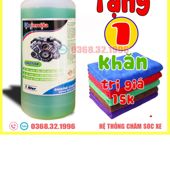 (Giao nhanh) Dung Dịch Rửa Khoang Động Cơ - Hóa Chất Rửa Khoang Động Cơ Ô Tô - Xe Máy Motor Ekokemika 1L(hàng chính hãng