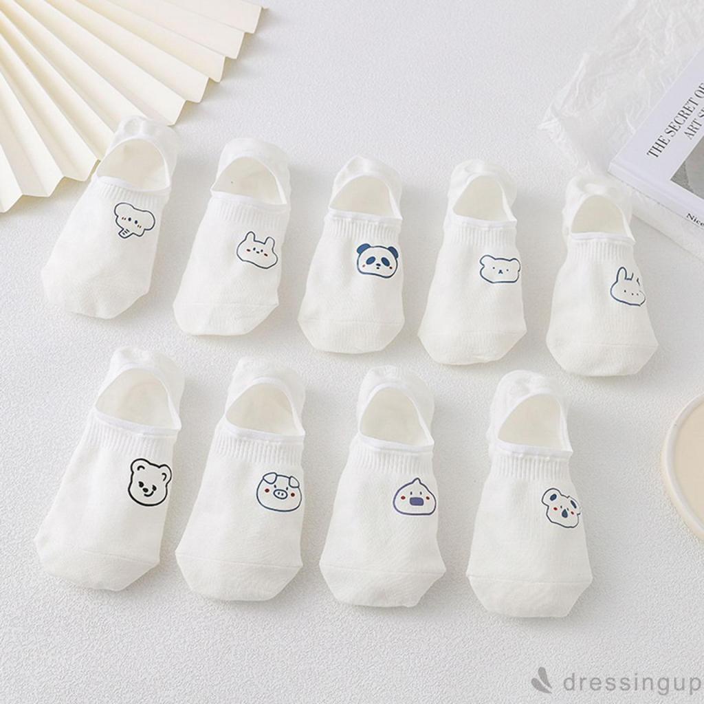 Tất ngắn ngang mắt cá chân in họa tiết hoạt hình đáng yêu chống trượt tiện dụng cho nữ