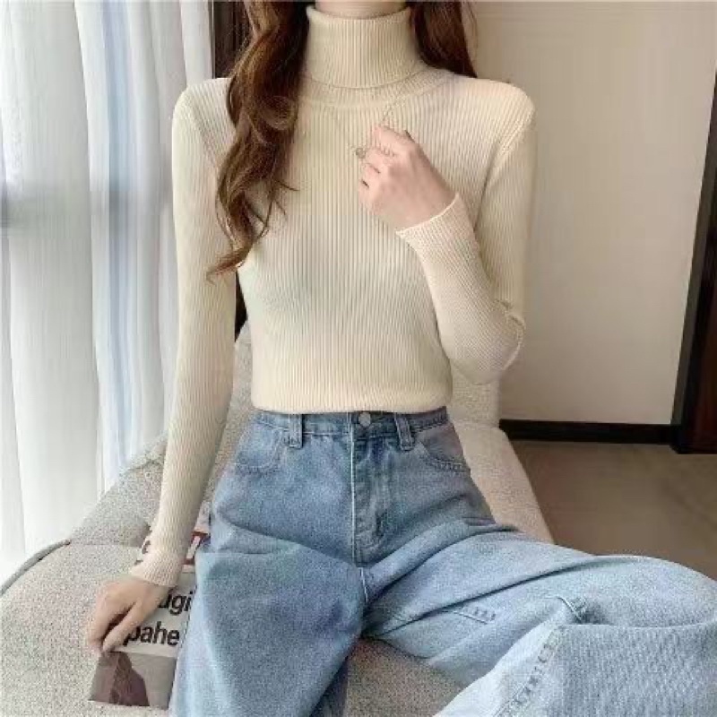 Áo len tăm cổ lọ