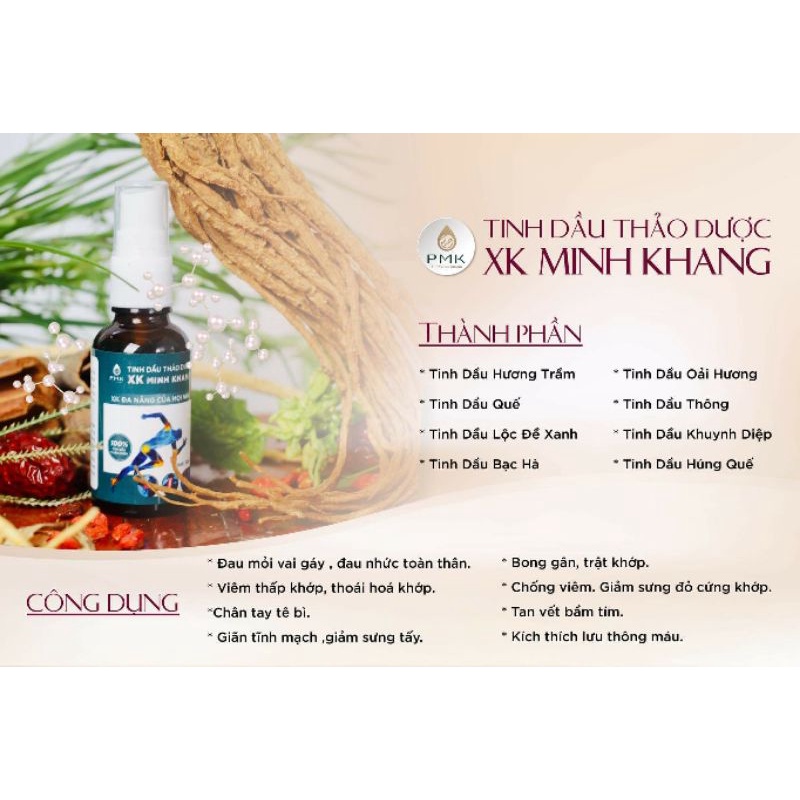 Tinh Dầu Xương Khớp Minh Khang - Giảm Đau Nhanh, Xịt tiện dụng