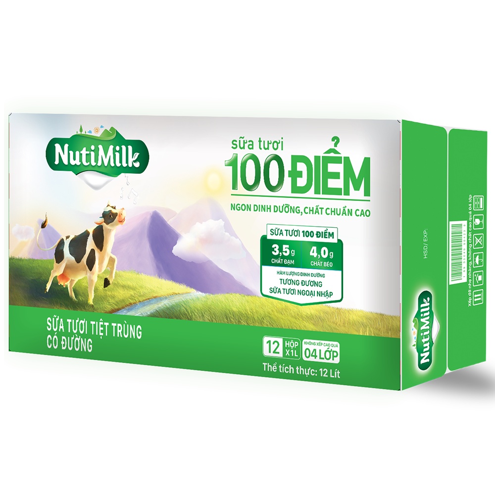 Sữa Nutifood NutiMilk ST tiệt trùng Có Đường H1L /hộp