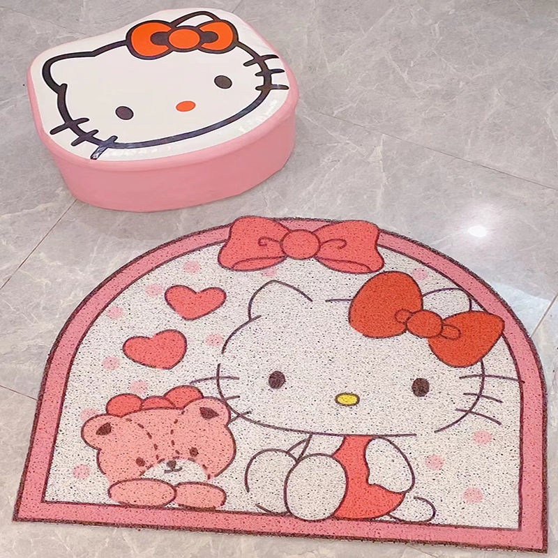 Thảm Trải Sàn Hình Hello Kitty Trang Trí Nhà Cửa
