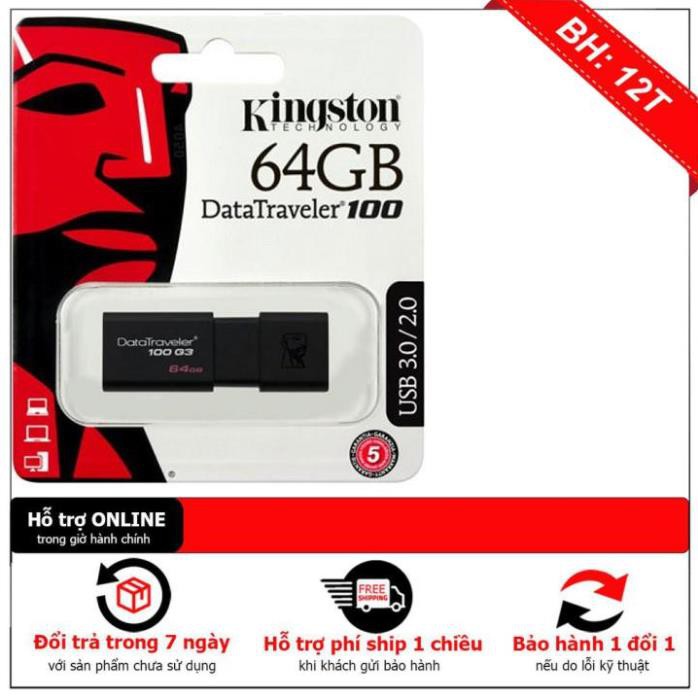 [BH12TH] [Mã ELFLASH3 hoàn 10K xu đơn 20K] USB 32G/64G Kingston 3.0 | BigBuy360 - bigbuy360.vn
