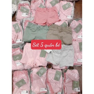 Set 5 quần đùi bé gái