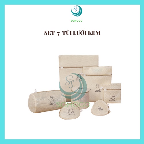 Combo 6-7-8 túi giặt 3 lớp bảo vệ quần áo, đồ lót dùng cho máy giặt-CHỌN SIZE-CHỌN MÀU