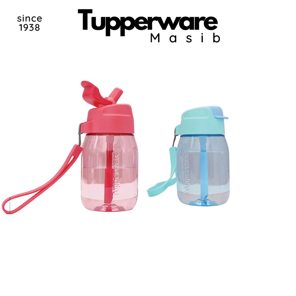 Bình Nước Nhựa Nguyên Sinh Mini Lohas with Straw 350ml - Tupperware - Chống Rò Rỉ - Trữ Nước Cam 6h Không Bị Đắng