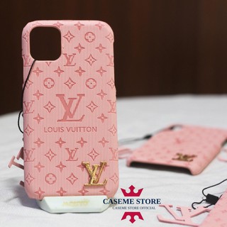 Ốp lưng iPhone 12 mini, iPhone 12, iPhone 12 Pro, iPhone 12 Pro Max  họa tiết LV in nổi cao cấp