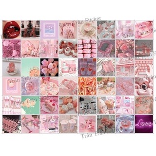 sticker aesthetic set  10 tấm