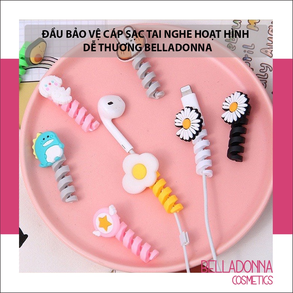 Đầu Bảo Vệ Cáp Sạc Tai Nghe Hoạt Hình Dễ Thương BellaDonna ( sẵn 2 mẫu như hình )