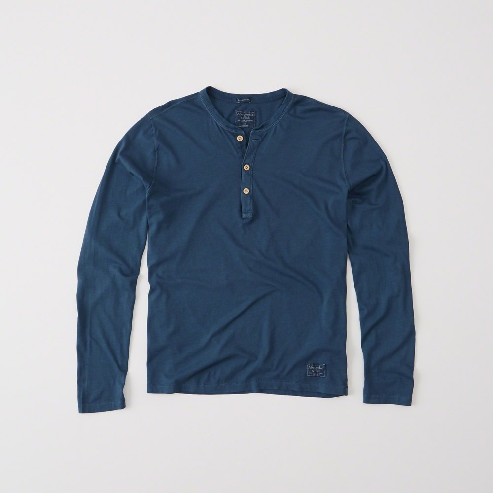 Áo thun nam Abercrombie & Fitch ABR-LS14 Garment Dye Long-Sleeve Henley