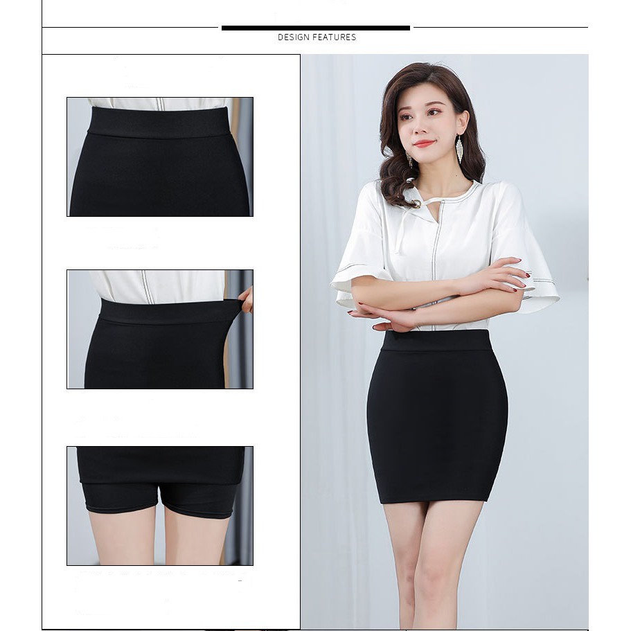 Chân Váy Ngắn Công Sở Dáng Ôm Màu Đen Co Giãn 4 Chiều | BigBuy360 - bigbuy360.vn