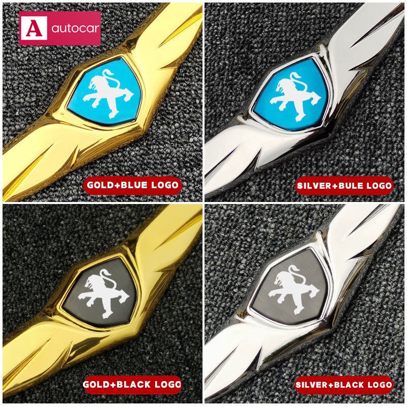 Miếng Dán Trang Trí Hình Logo Cánh Thiên Thần Dành Cho Xe Hơi Peugeot 2008 207 208 406 408 3008