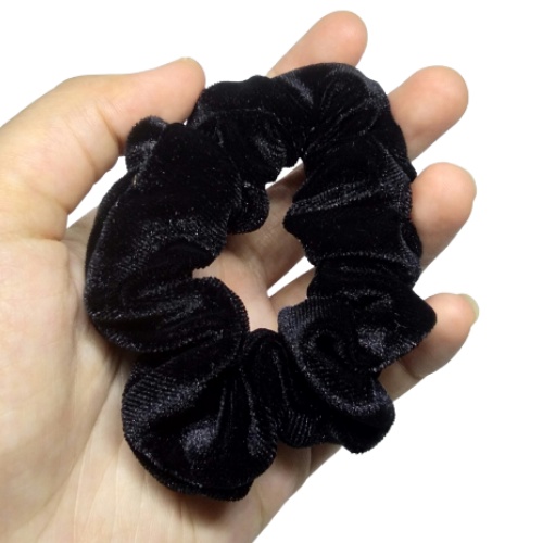 [HÀNG CÓ SẴN]Cột tóc vải nhung màu đen thời trang