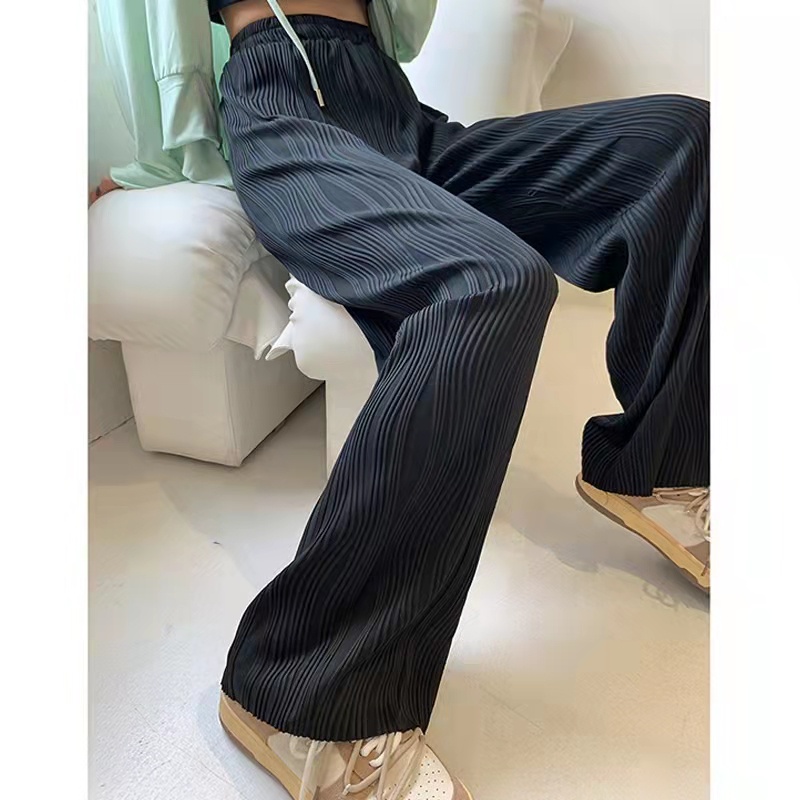 Quần ống rộng họa tiết vân sọc thời trang dành cho nữ