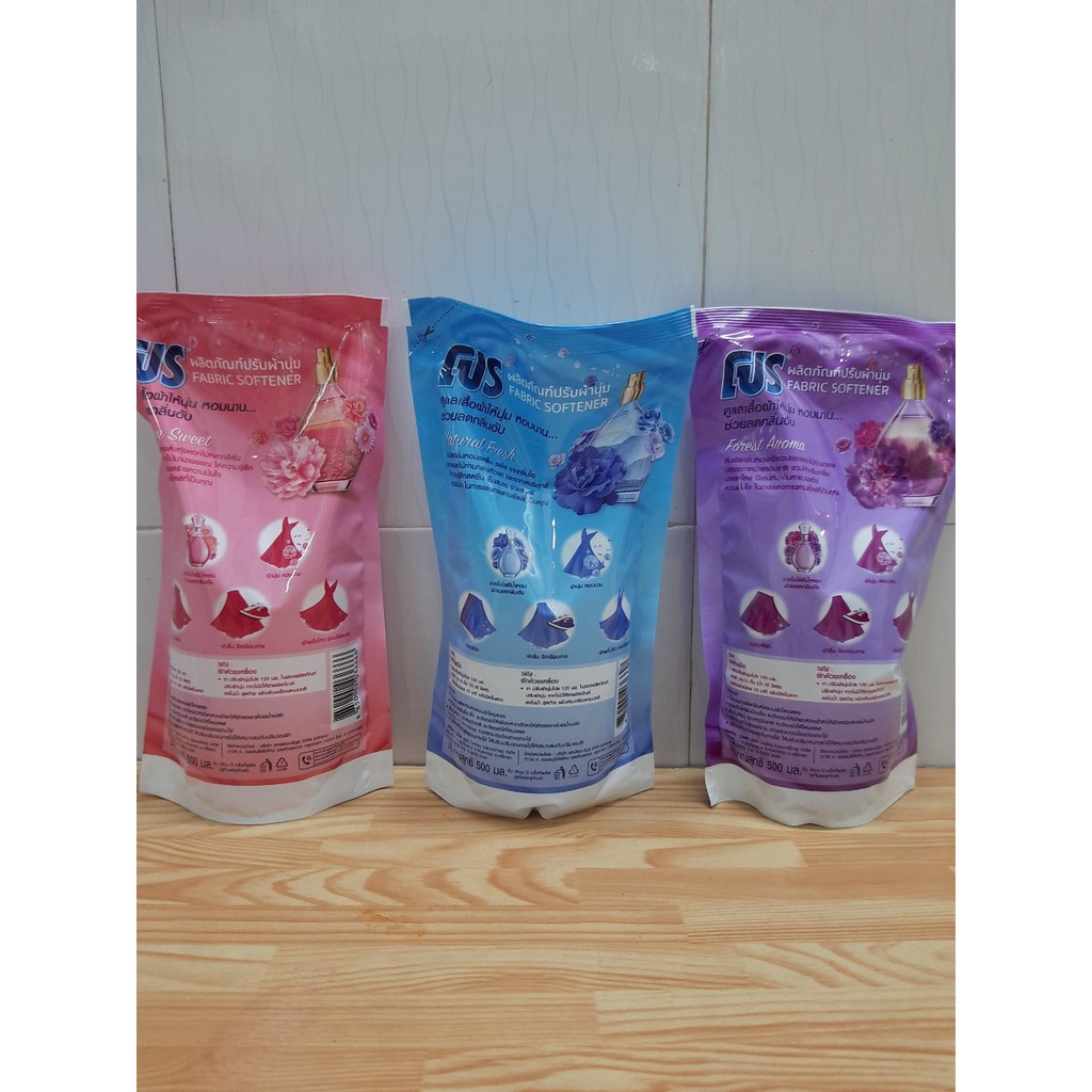 (KTT) Thùng 36 gói nước xã vải hương nước hoa PRO 500 ml - Thái Lan (MIX màu)