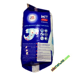 Bỉm/tã người lớn Wellsoon M3/M10