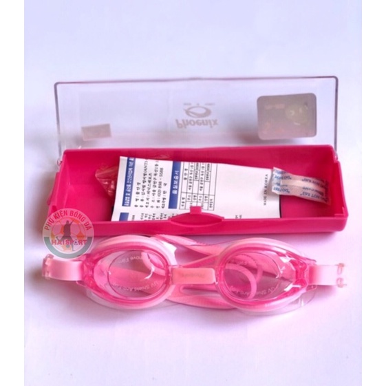 Kính bơi Hàn Quốc Phoenix NP 506 Trẻ em, Người Lớn ( LOẠI XỊN ) + Hộp đựng và 2 cầu nối cao cấp -Mắt kính đ