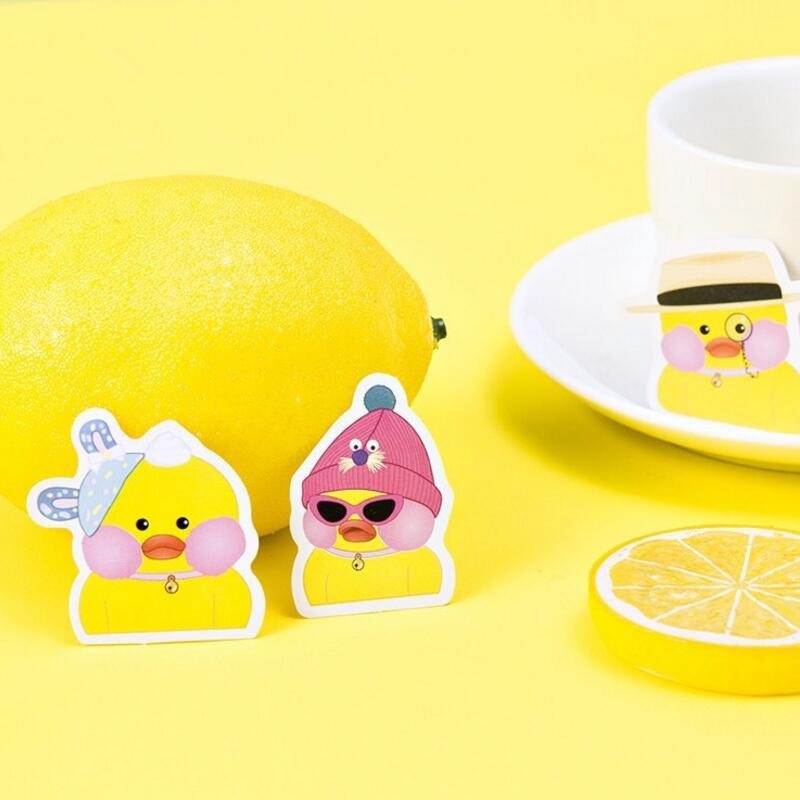 Hộp 45 sticker hình vịt màu vàng trang trí bảng kế hoạch scrapbook dễ thương