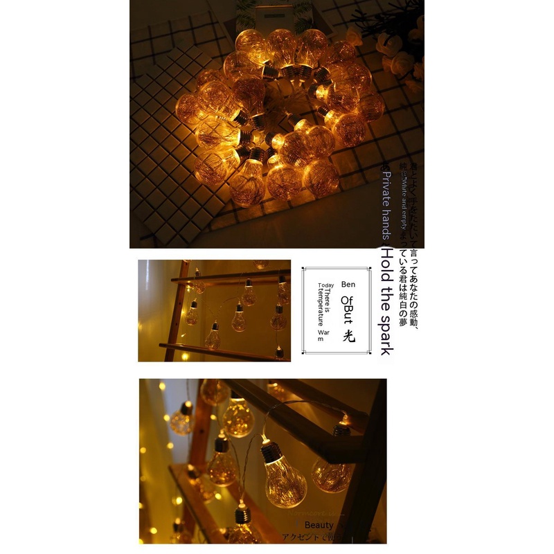 Dây Đèn Led Vàng Edison Trang Trí Năm Mới / Tiệc Cưới / Giáng Sinh