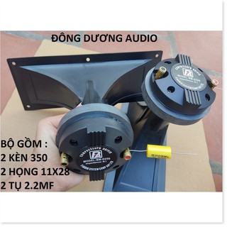 2 CỦ KÈN 350 PAUDIO + 2 HỌNG 11X28 + TỤ 2,2MF - LOA TREBLE RỜI
