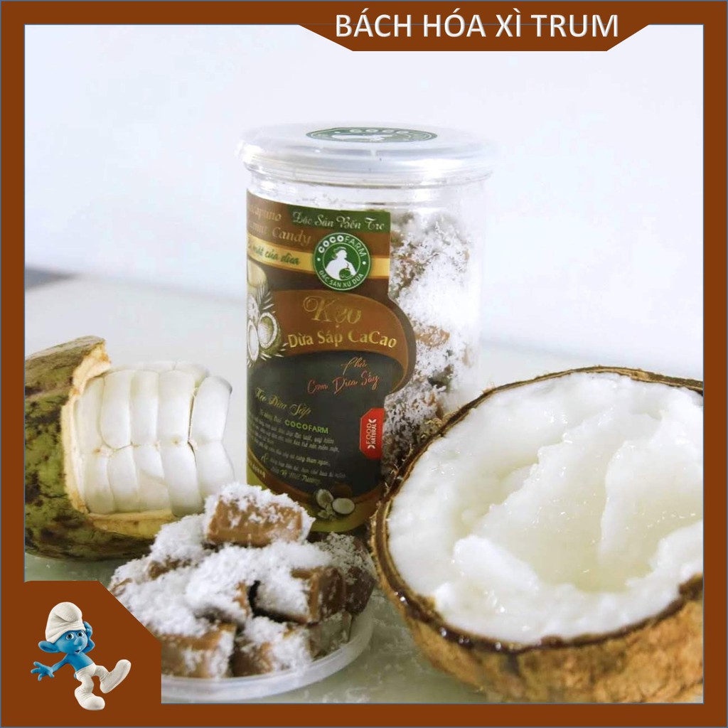 Kẹo Dừa Sáp Hoa Tuyết Vị Cacao Đặc Sản Bến Tre - Hộp 400g