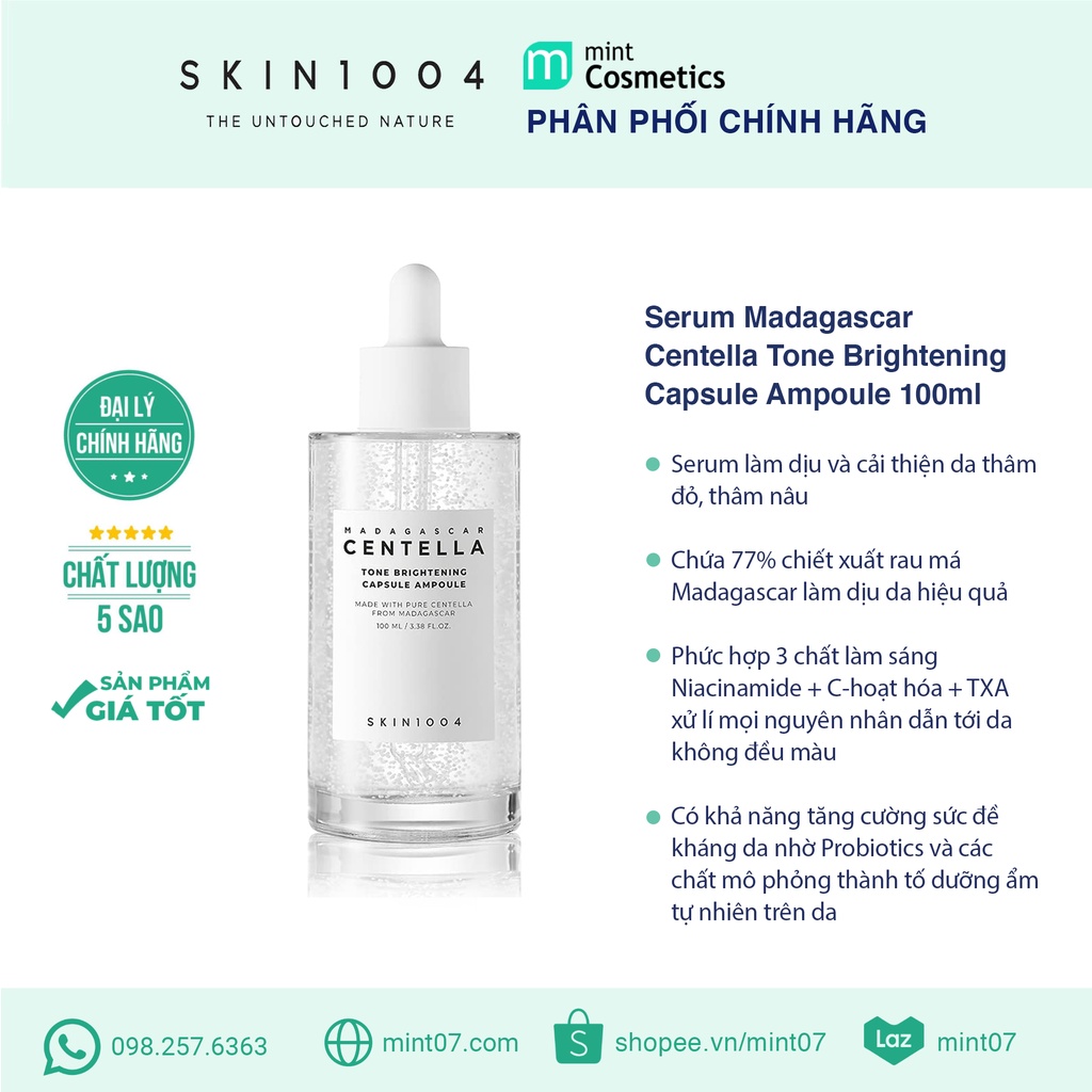 Tinh Chất Madagascar Centella Tone Brightening Capsule Ampoule 100ml