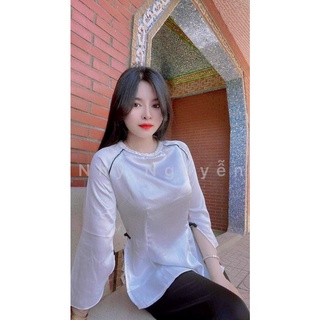 [HÌNH KHÁCH ĐÃ MUA MẶC] Bà ba cổ thừng Vải Lụa Satin